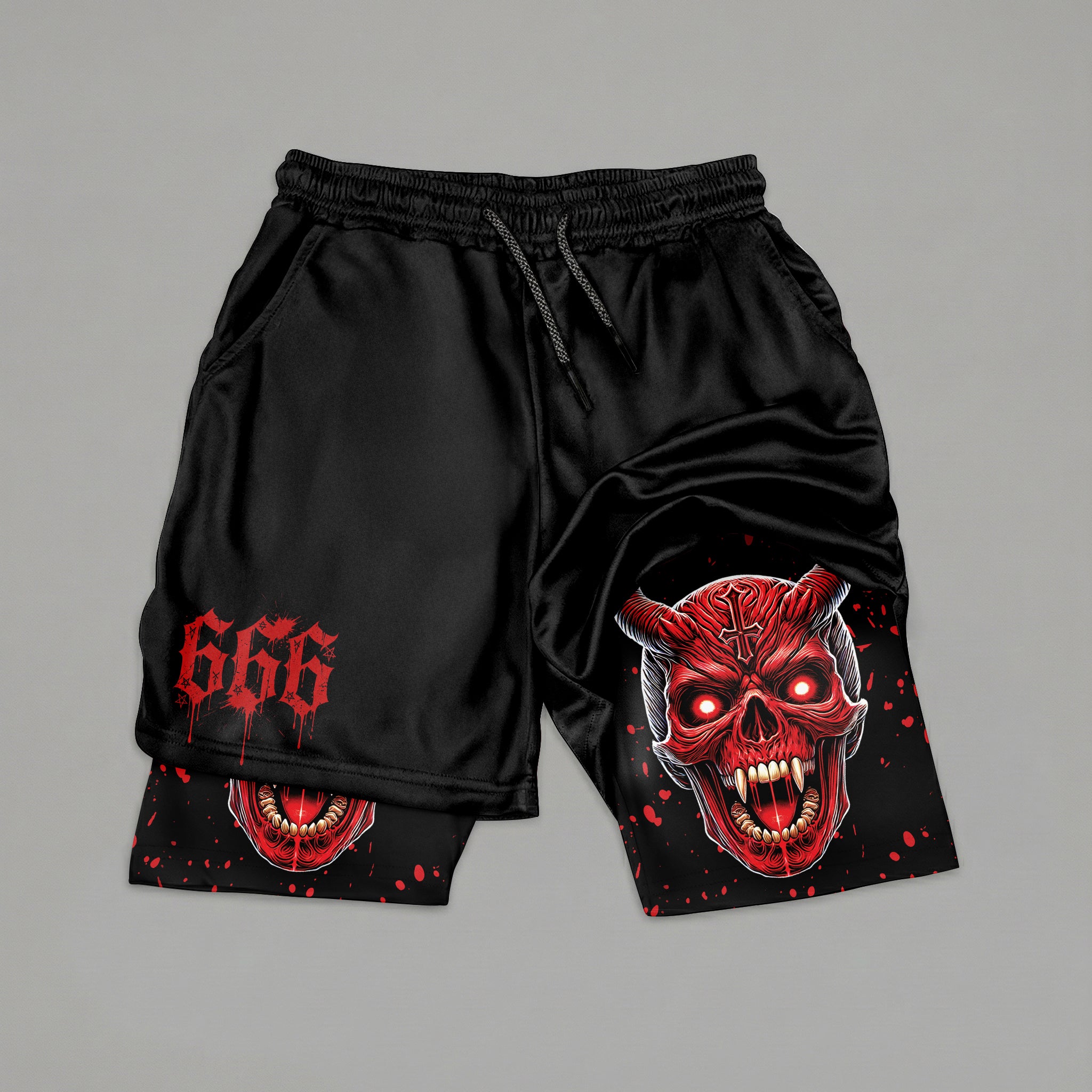 The Devil's Pact 2 in 1 Training Gym Shorts 11496