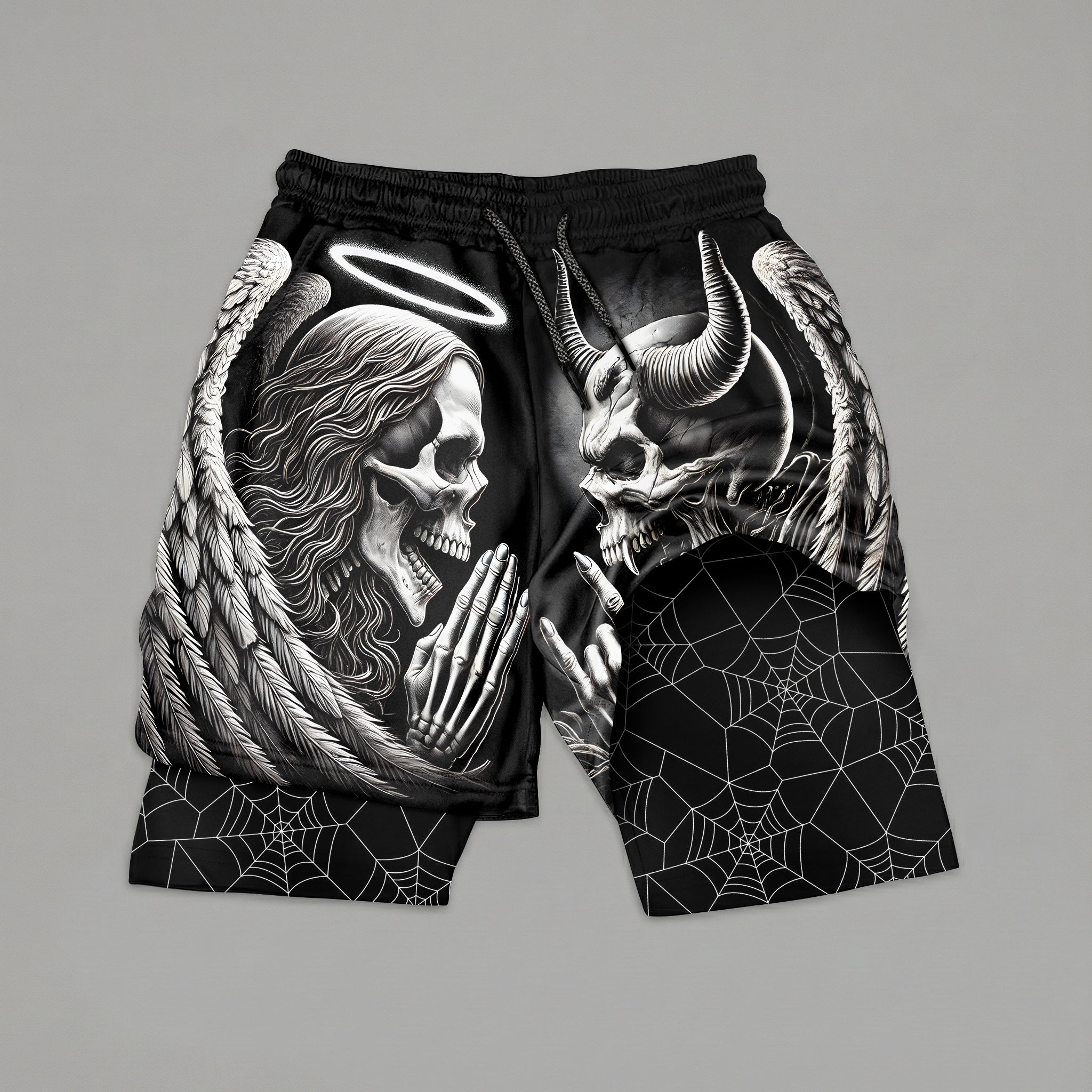 Saints and Sinners 2 in 1 Training Gym Shorts 11497
