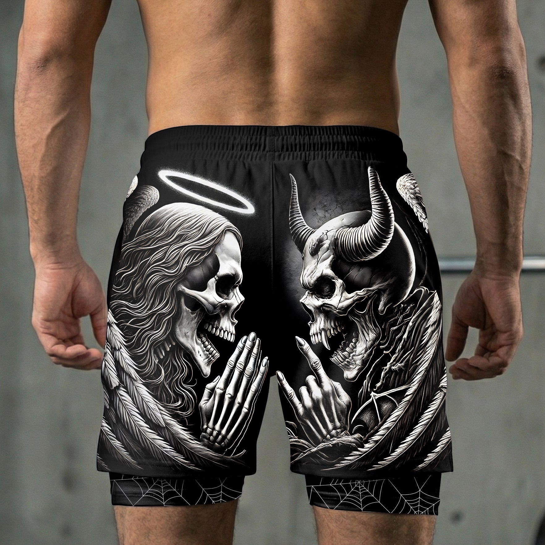 Saints and Sinners 2 in 1 Training Gym Shorts 11497
