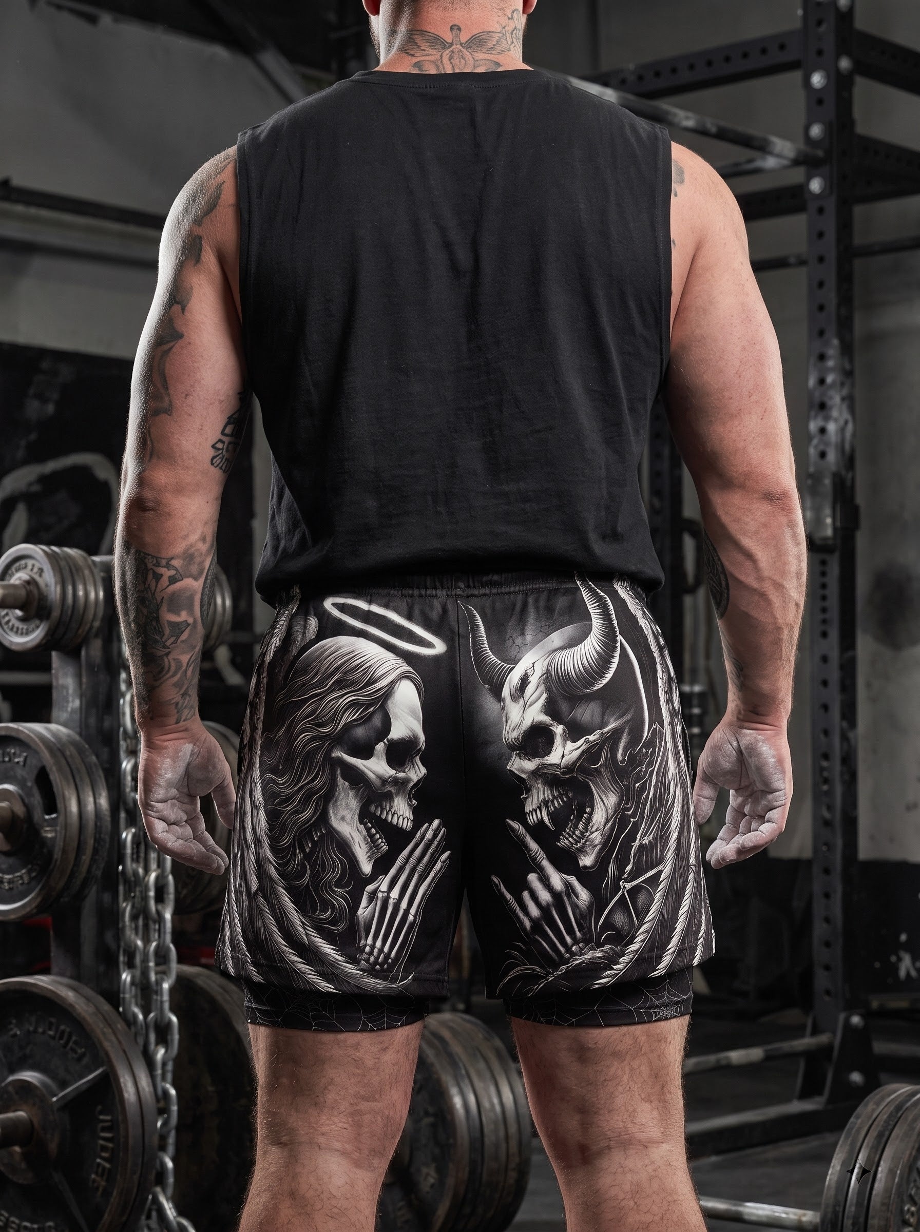 Saints and Sinners 2 in 1 Training Gym Shorts 11497