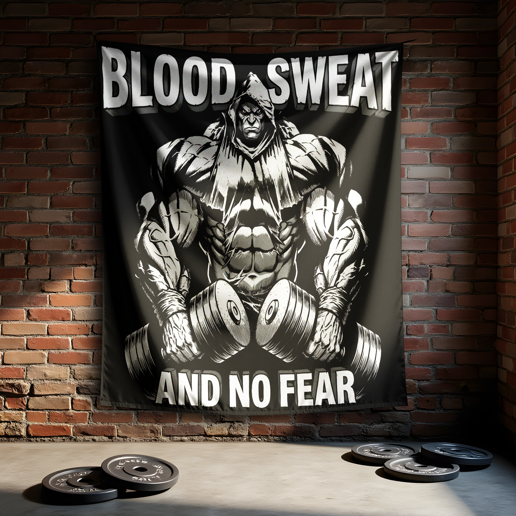 Fearless Strength Gym Banner for Home Gym Decoration 11499