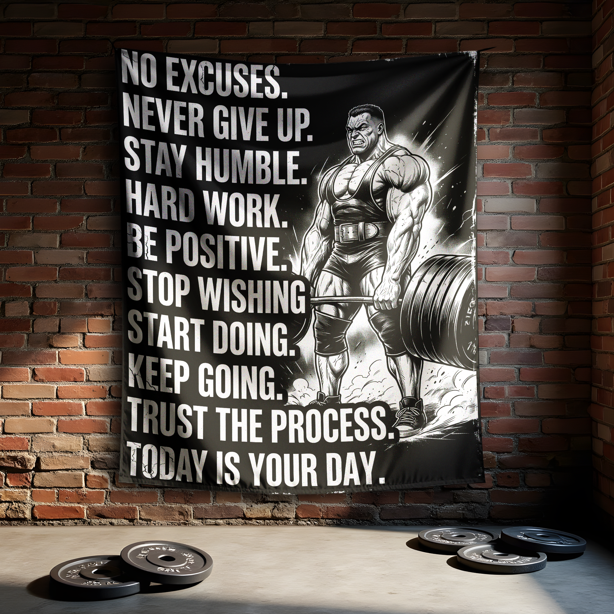 The Iron Manifesto Gym Banner for Powerlifter 11500