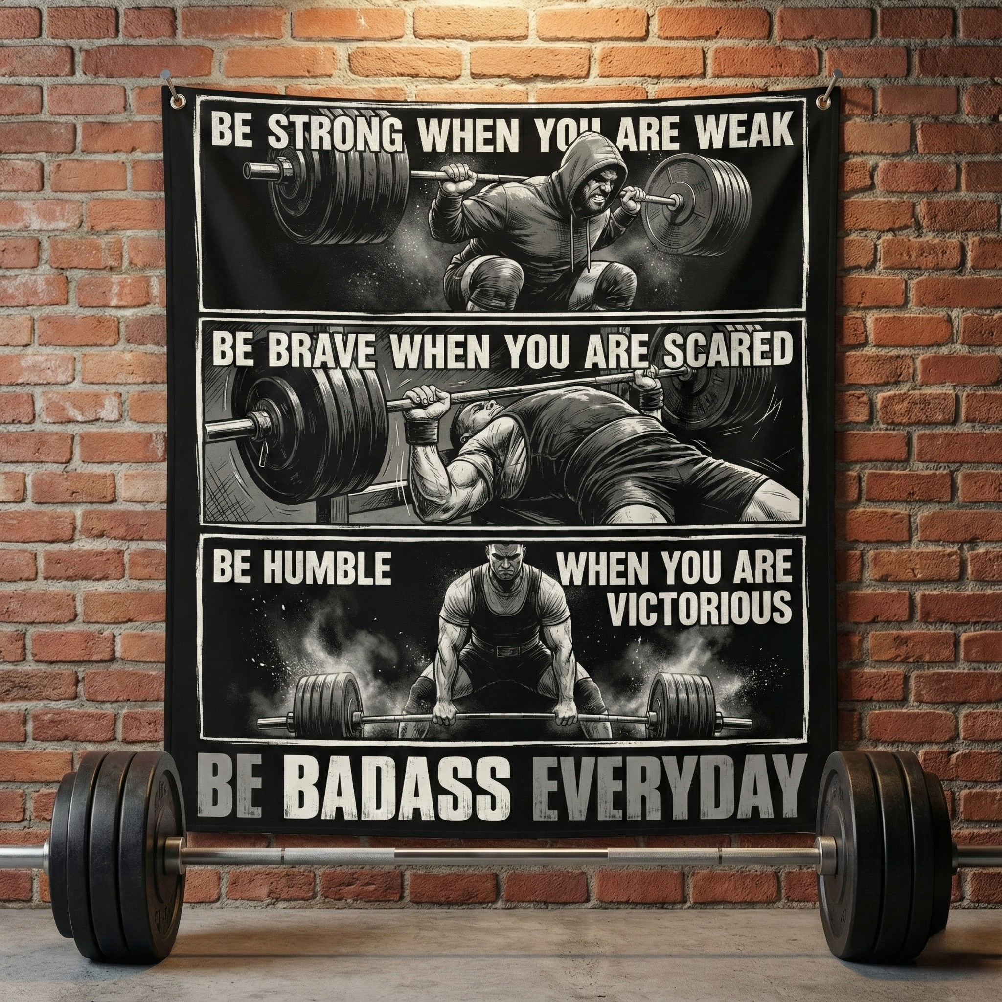 Be Badass Everyday Personalized Gym Banner Decor 11502