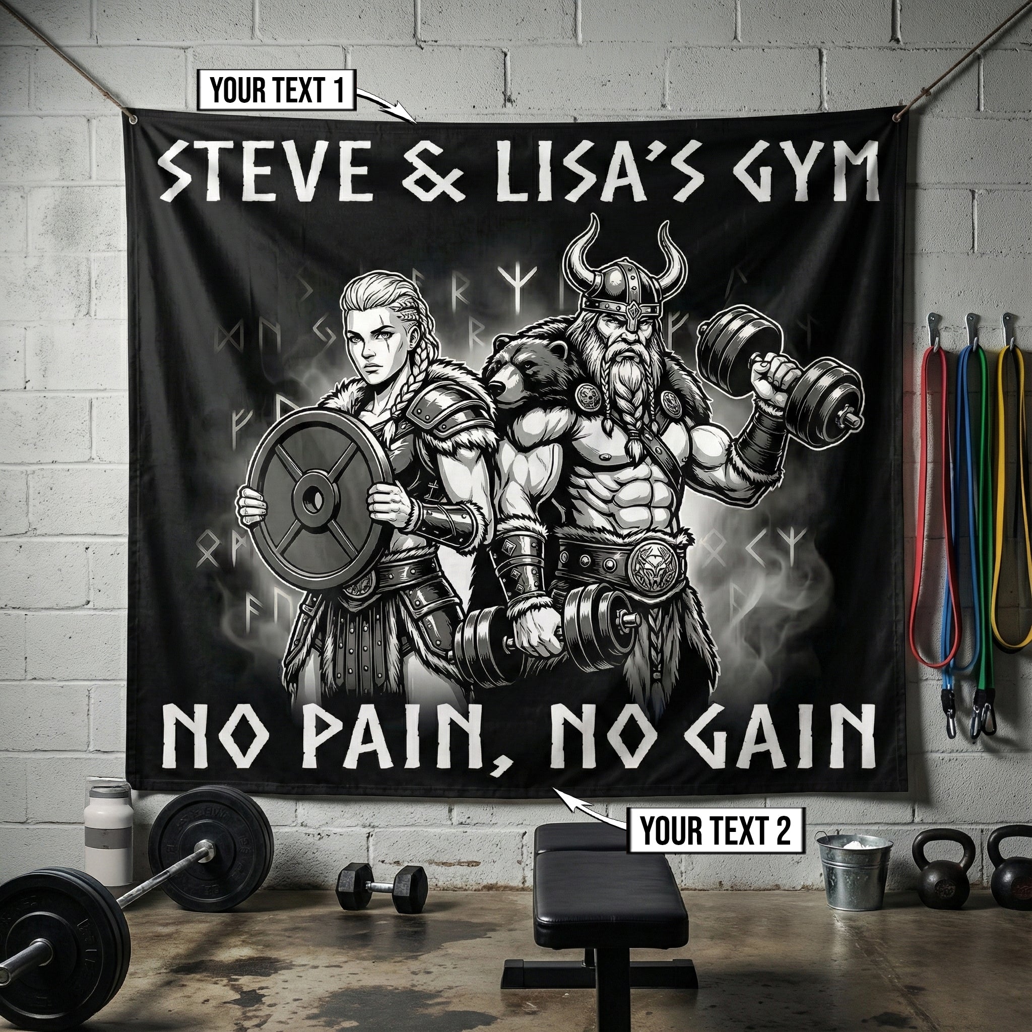 Valhalla Strength Spirit Custom Gym Flag Banner 11509