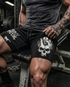 Heavy Metal Skull 2-in-1 Gym Shorts Breathable 11514