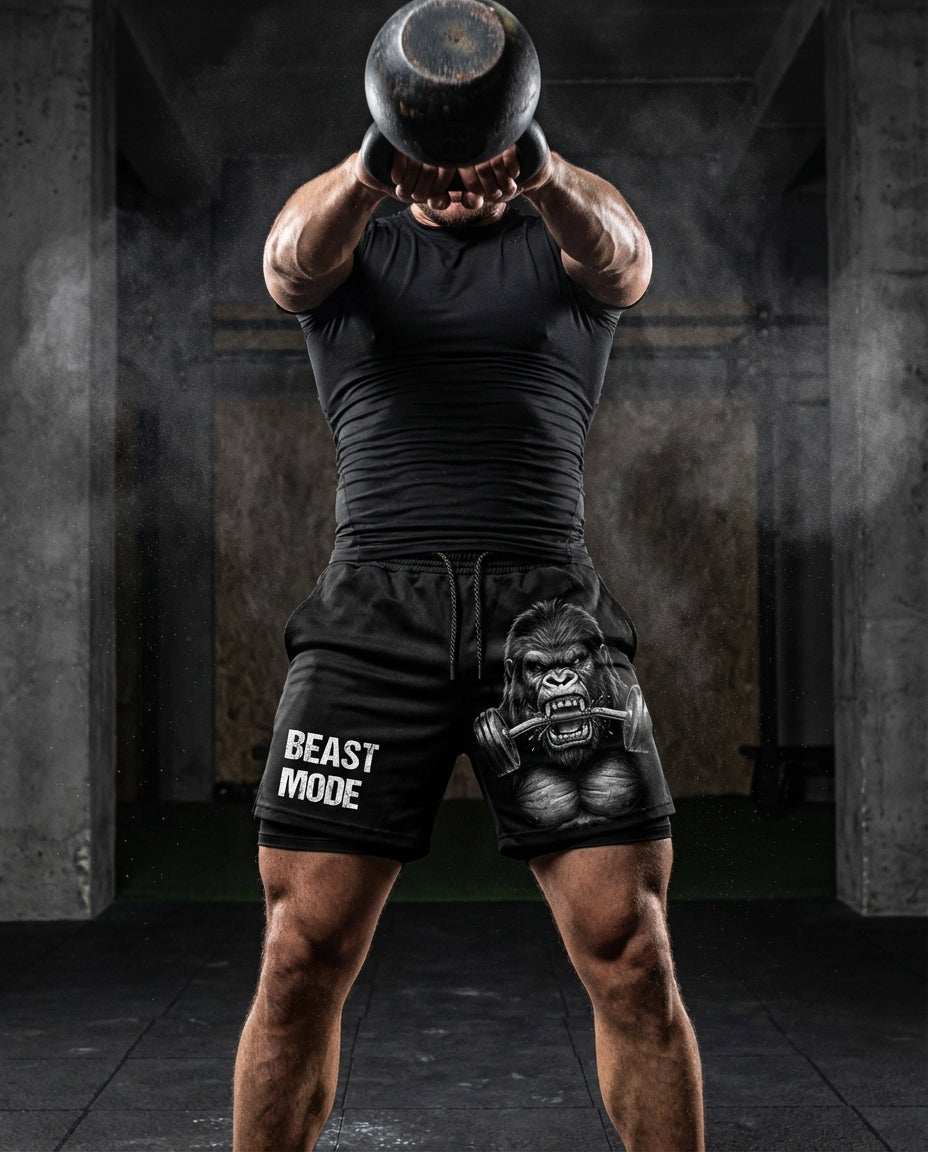 Silverback Strength 2-in-1 Gorilla Gym Shorts Breathable 11516