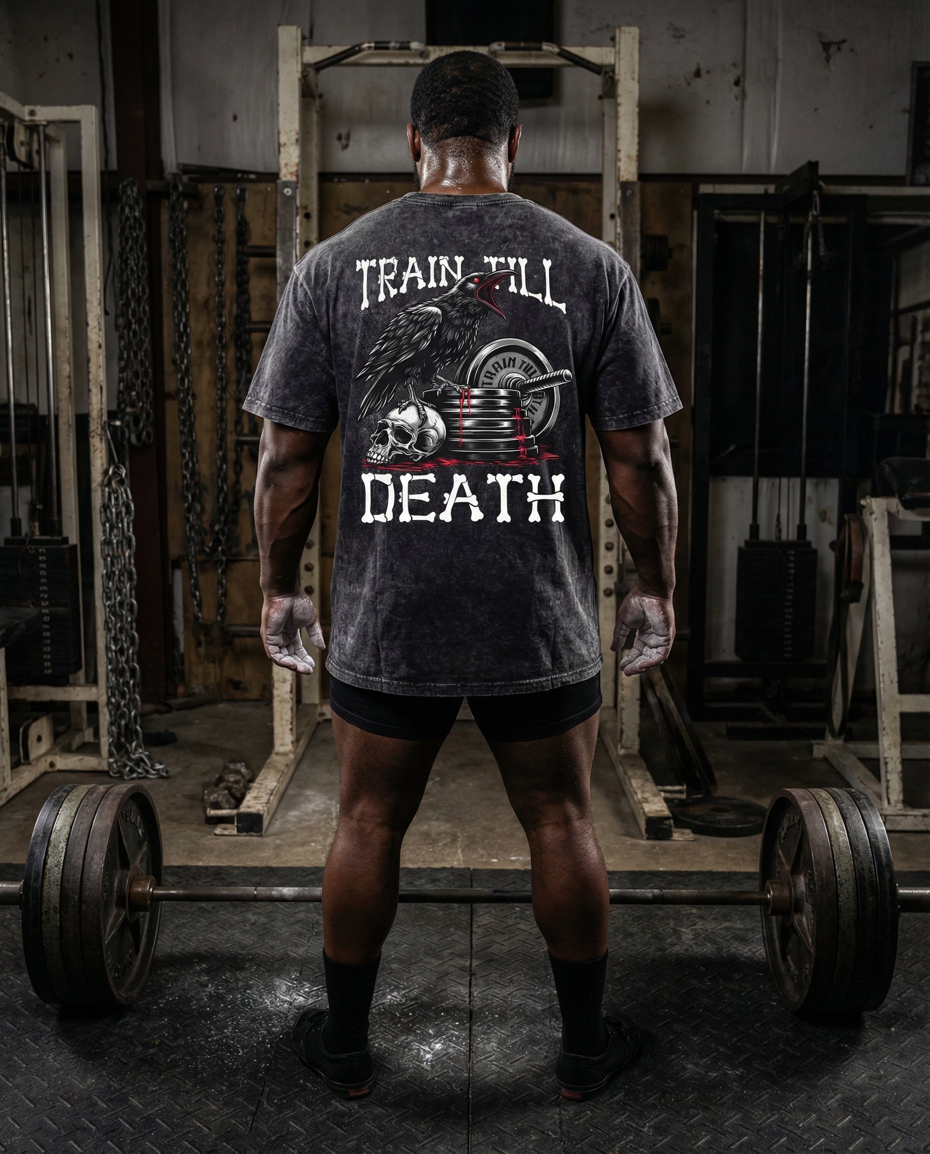 Train Till Death Raven Washed T-Shirt 11521