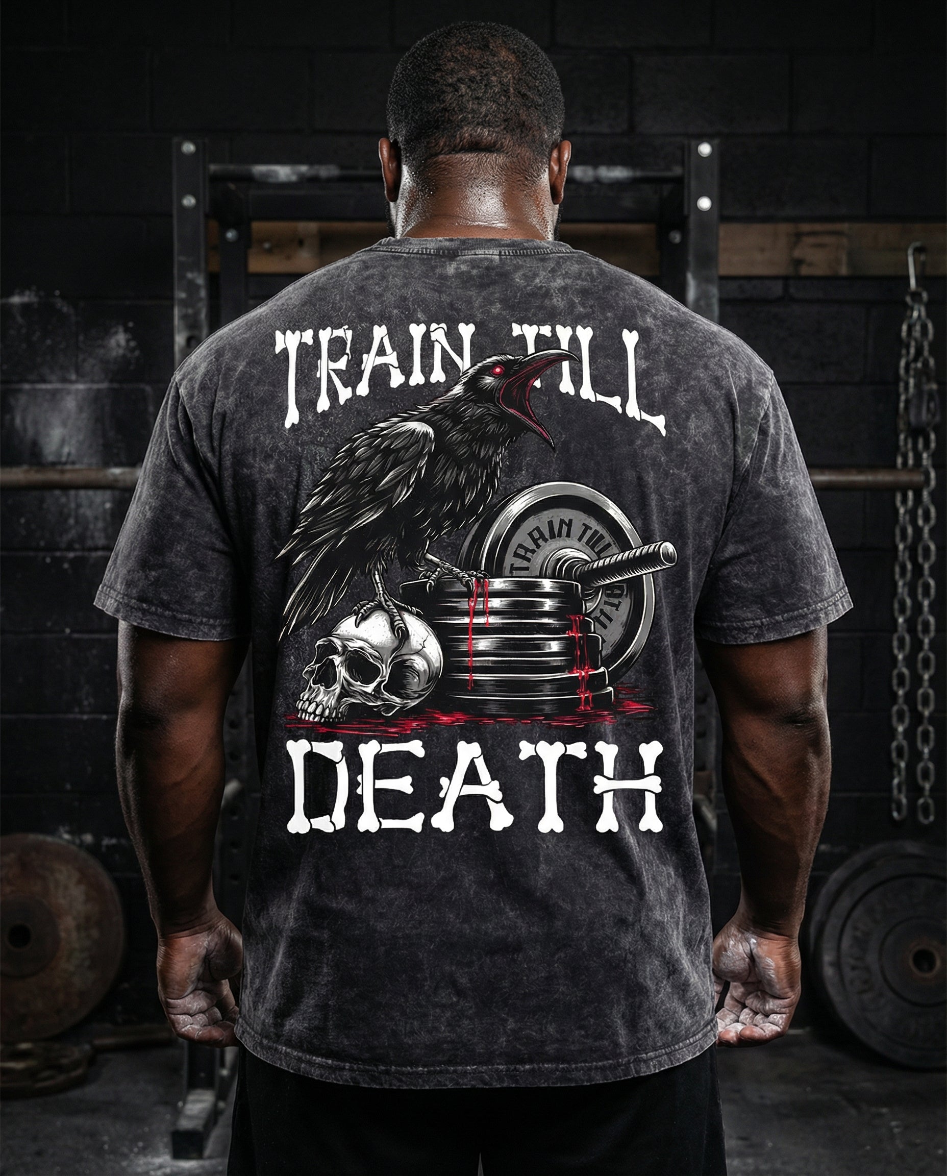 Train Till Death Raven Washed T-Shirt 11521