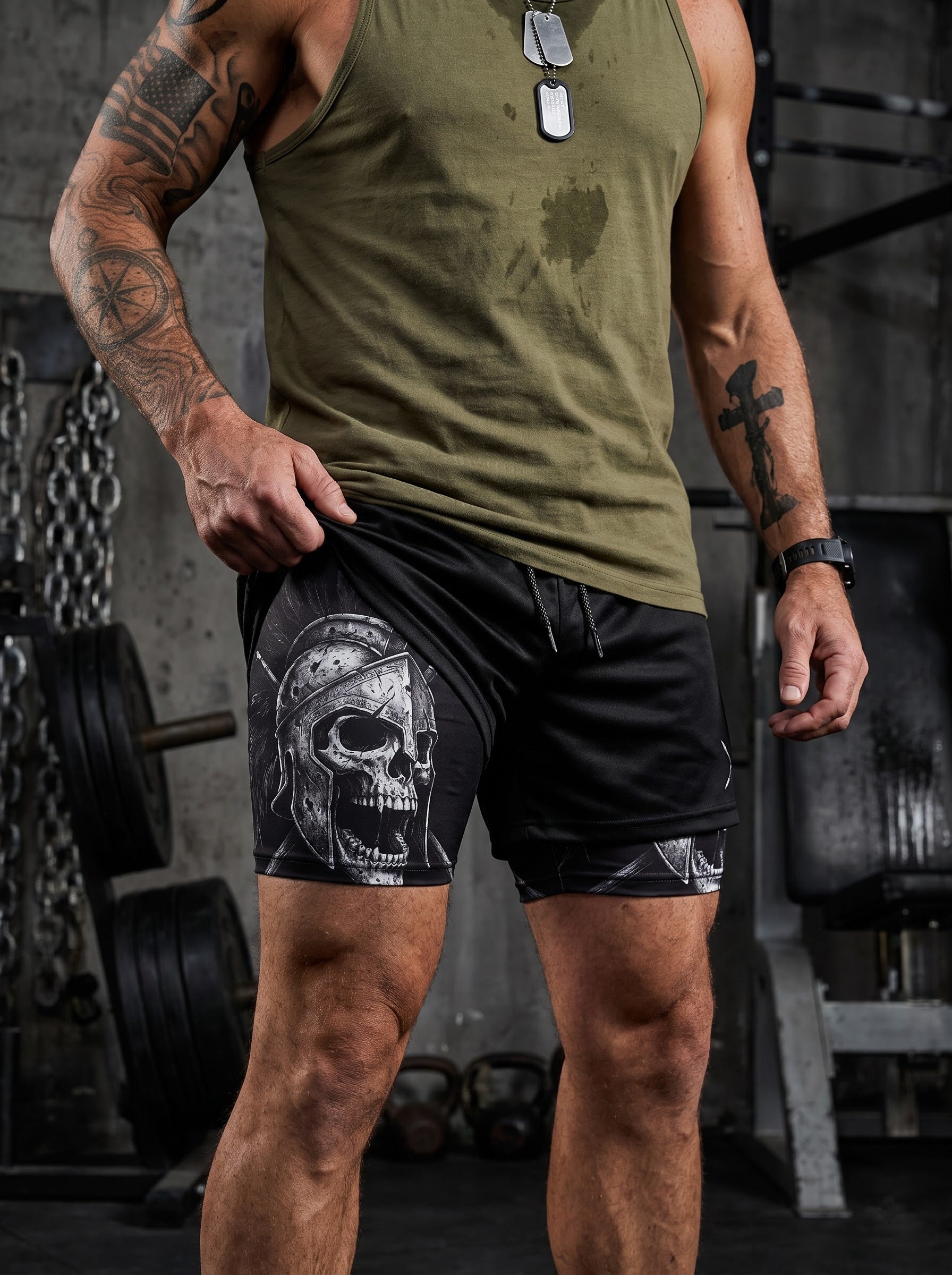 Thermopylae Final Stand Gym Shorts Breathable Mesh Fabric 11530