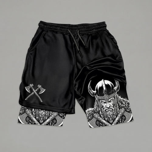 Viking Spirit Gym Shorts - Quick-Dry Fabric Athletic Wear 11531