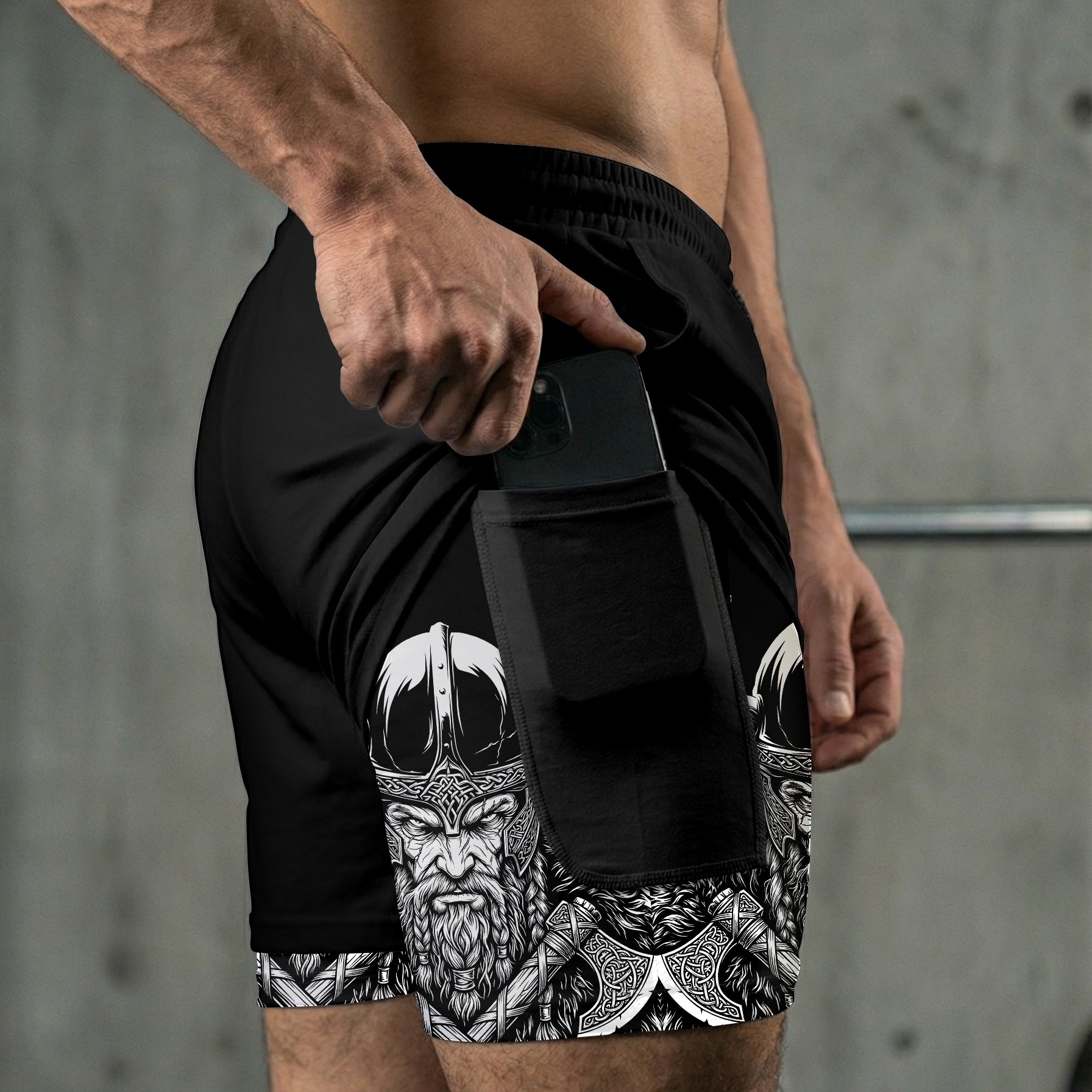 Viking Spirit Gym Shorts - Quick-Dry Fabric Athletic Wear 11531