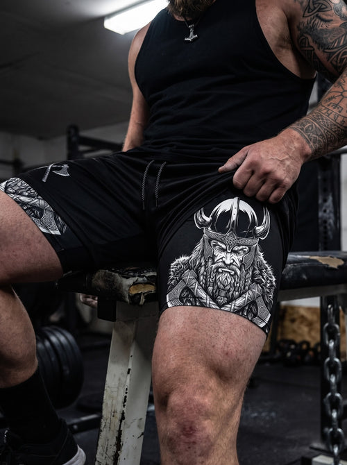 Viking Spirit Gym Shorts - Quick-Dry Fabric Athletic Wear 11531