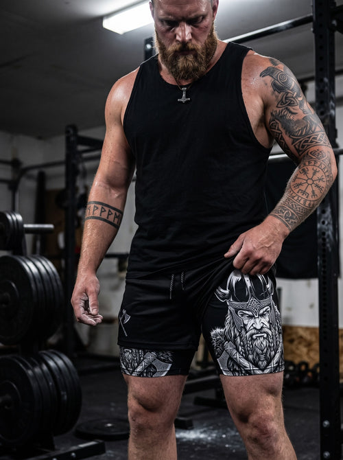 Viking Spirit Gym Shorts - Quick-Dry Fabric Athletic Wear 11531