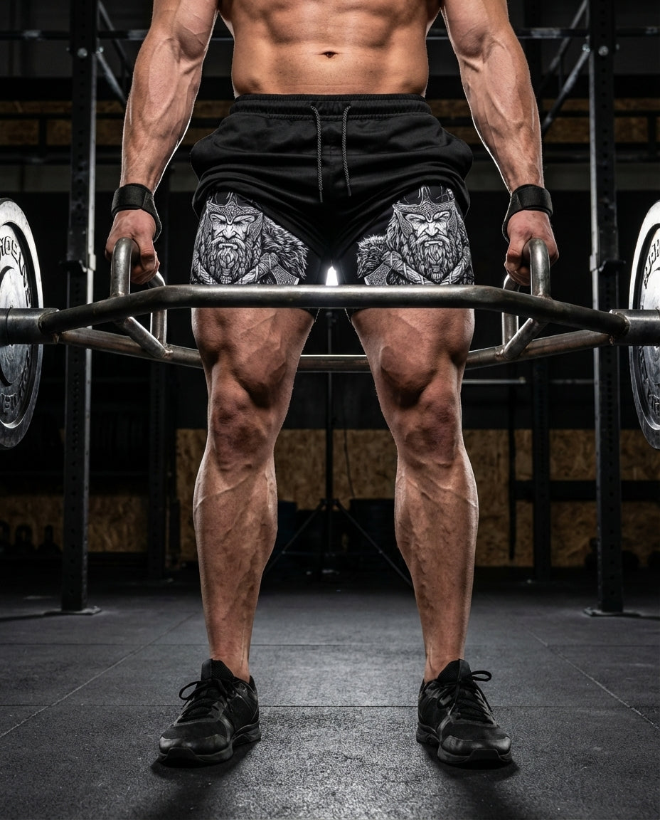 Viking Spirit Gym Shorts - Quick-Dry Fabric Athletic Wear 11531
