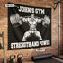 Personalized Home Gym Decor Muscle Man Wall Art Banner Flag 11534