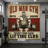 Personalized Old Man Weightlifting Home Gym Decor Wall Banner Flag 11536