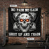 Monochrome Skull Flag for Gym Wall Decor 11539
