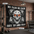 Monochrome Skull Flag for Gym Wall Decor 11539