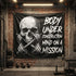 Personalized Home Gym Decor Motivational Quotes Skull Banner Flag 11542