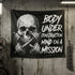 Personalized Home Gym Decor Motivational Quotes Skull Banner Flag 11542
