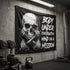 Personalized Home Gym Decor Motivational Quotes Skull Banner Flag 11542