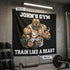 Personalized Gym Banner Home Gym Flags Muscle Strong Pitbull 11543