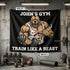 Personalized Gym Banner Home Gym Flags Muscle Strong Pitbull 11543