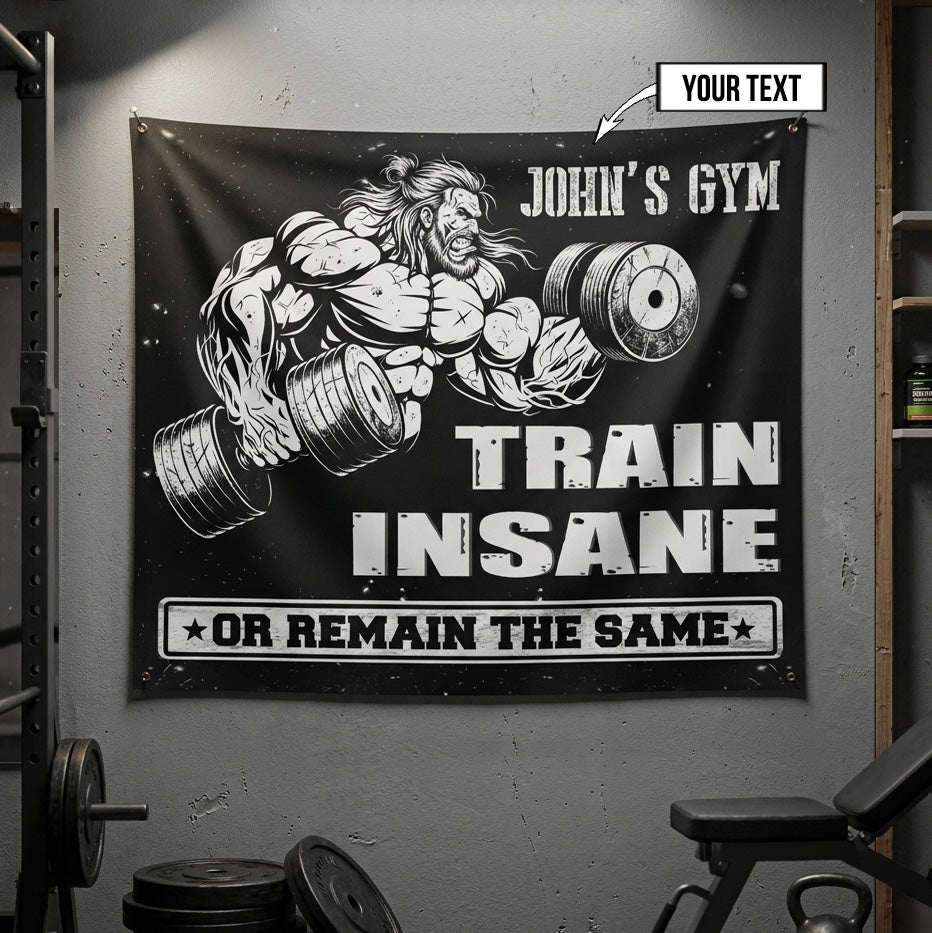 Custom Garage Gym Flags for Home Gym Decor Bodybuilding Motivation Quote 11544