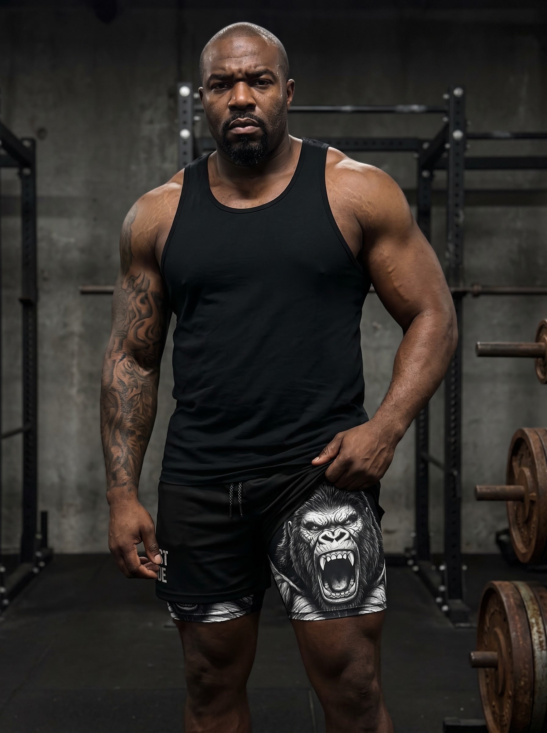Unleashed Beast 2-in-1 Gorilla Gym Shorts Breathable 11545