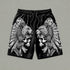 Aztec Jaguar Skull Men's Gym Shorts 11546