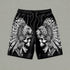 Aztec Jaguar Skull Men's Gym Shorts 11546