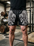 Aztec Jaguar Skull Men's Gym Shorts 11546
