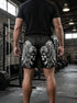 Aztec Jaguar Skull Men's Gym Shorts 11546