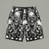 Three Wise Ghost Skulls Men's Gym Shorts 11548