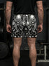 Three Wise Ghost Skulls Men's Gym Shorts 11548