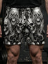 Three Wise Ghost Skulls Men's Gym Shorts 11548