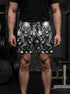 Three Wise Ghost Skulls Men's Gym Shorts 11548