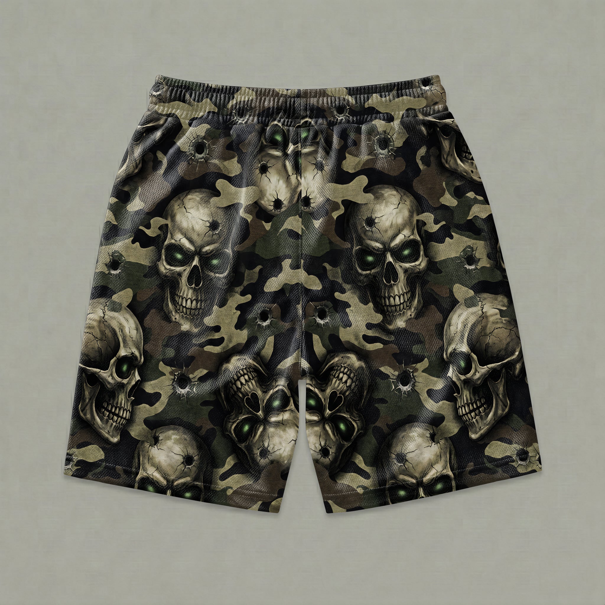 Tactical Camo Skull Men's Gym Shorts 11549