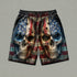 American Flag Skulls Men's Gym Shorts 11550