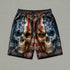 American Flag Skulls Men's Gym Shorts 11550
