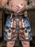 American Flag Skulls Men's Gym Shorts 11550