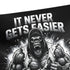 Never Gets Easier Motivational Workout Gym Banner 11553