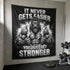 Never Gets Easier Motivational Workout Gym Banner 11553