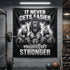 Never Gets Easier Motivational Workout Gym Banner 11553