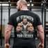 Stronger Than Excuses Pitbull Workout Gym T-shirts 11554