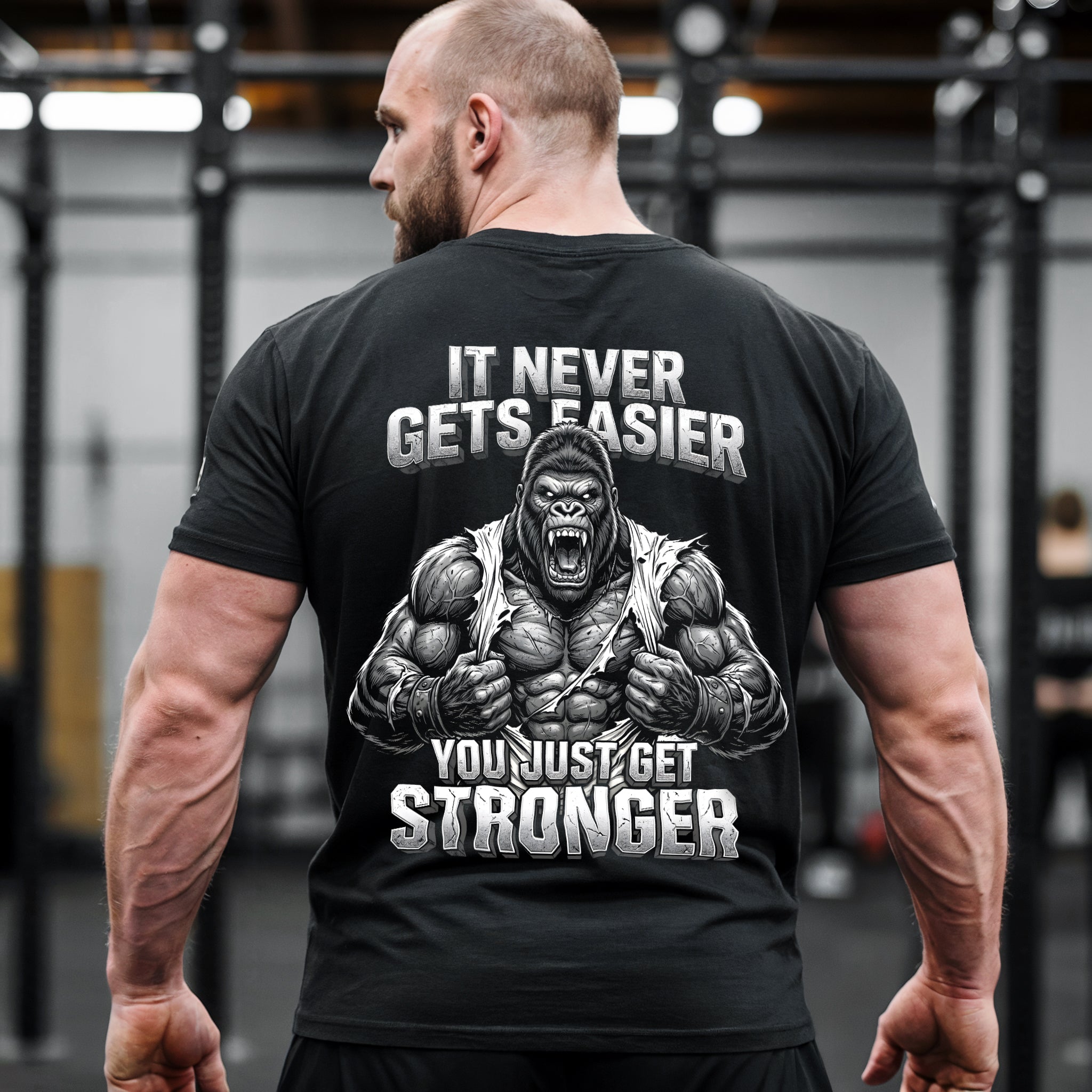 Never Gets Easier Gorilla Workout Gym T-shirts 11555