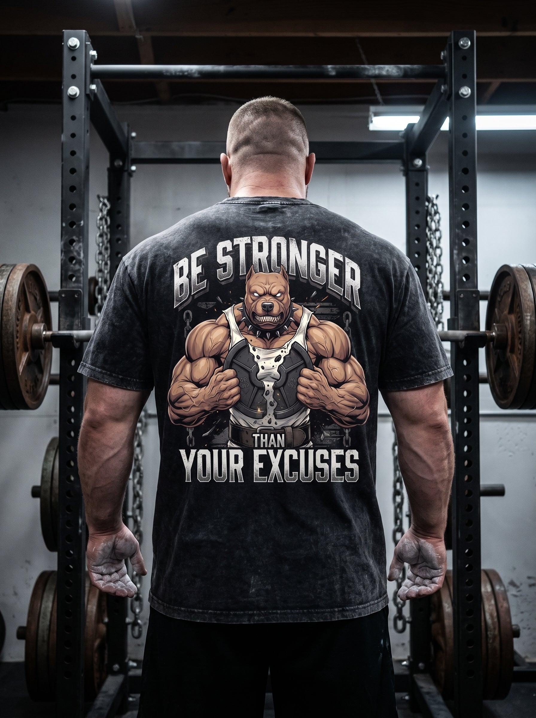 Stronger Than Excuses Pitbull Vintage Washed T-Shirt 11556