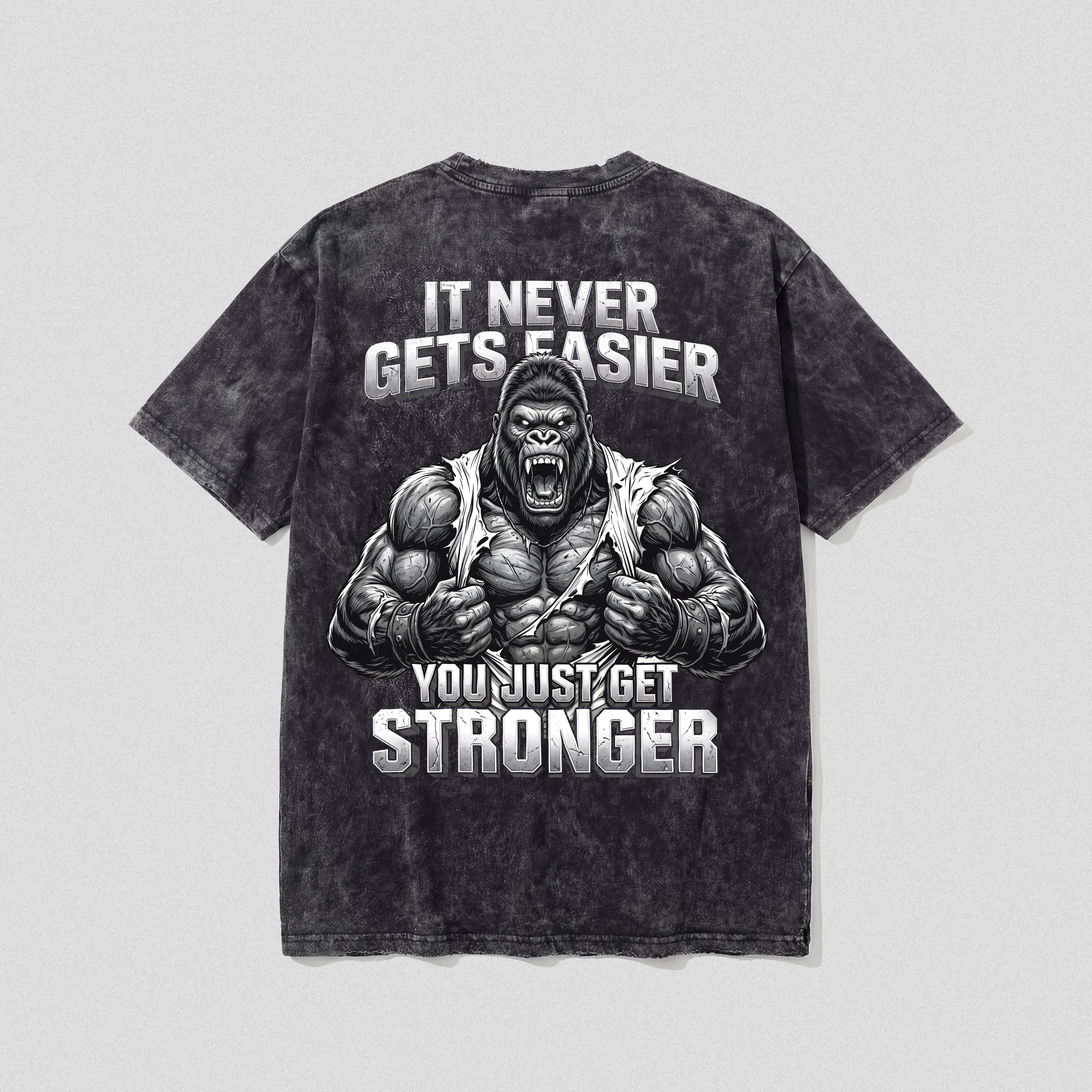Never Gets Easier Gorilla Vintage Washed T-Shirt 11557