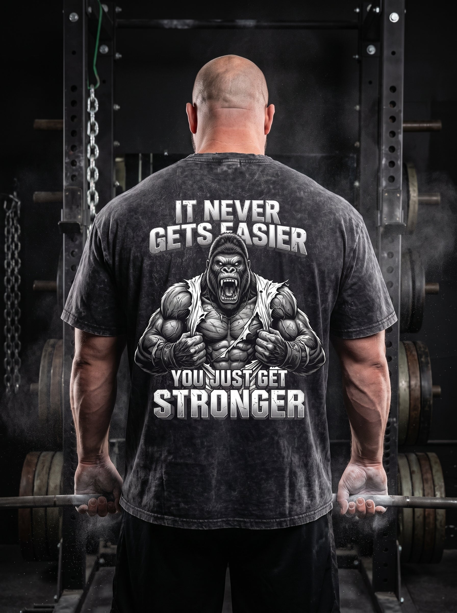 Never Gets Easier Gorilla Vintage Washed T-Shirt 11557
