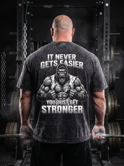 Never Gets Easier Gorilla Vintage Washed T-Shirt 11557